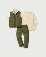 Romimi Reverso Set in Olive / Cream, front view