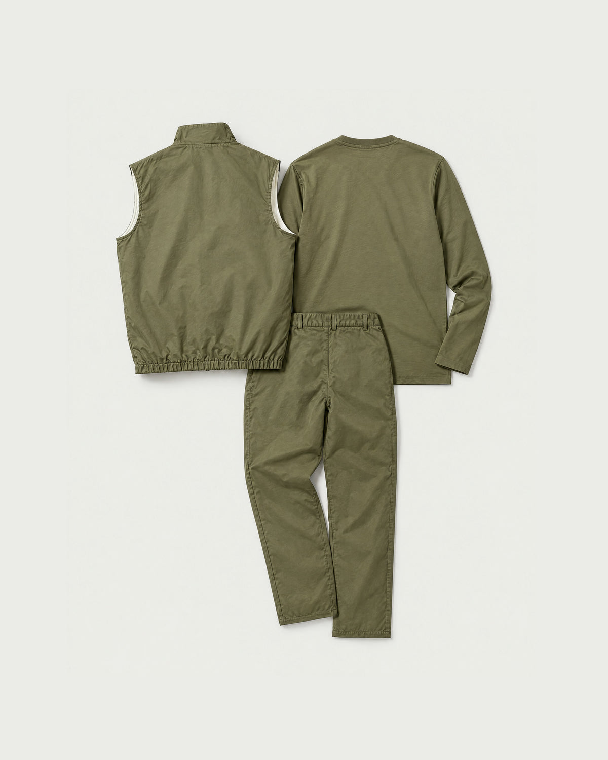 Romimi Reverso Set in Olive, back view