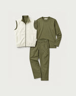 Romimi Reverso Set in Olive, reversible side