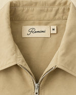 Romimi Slim Tech Suit in Beige, label close-up