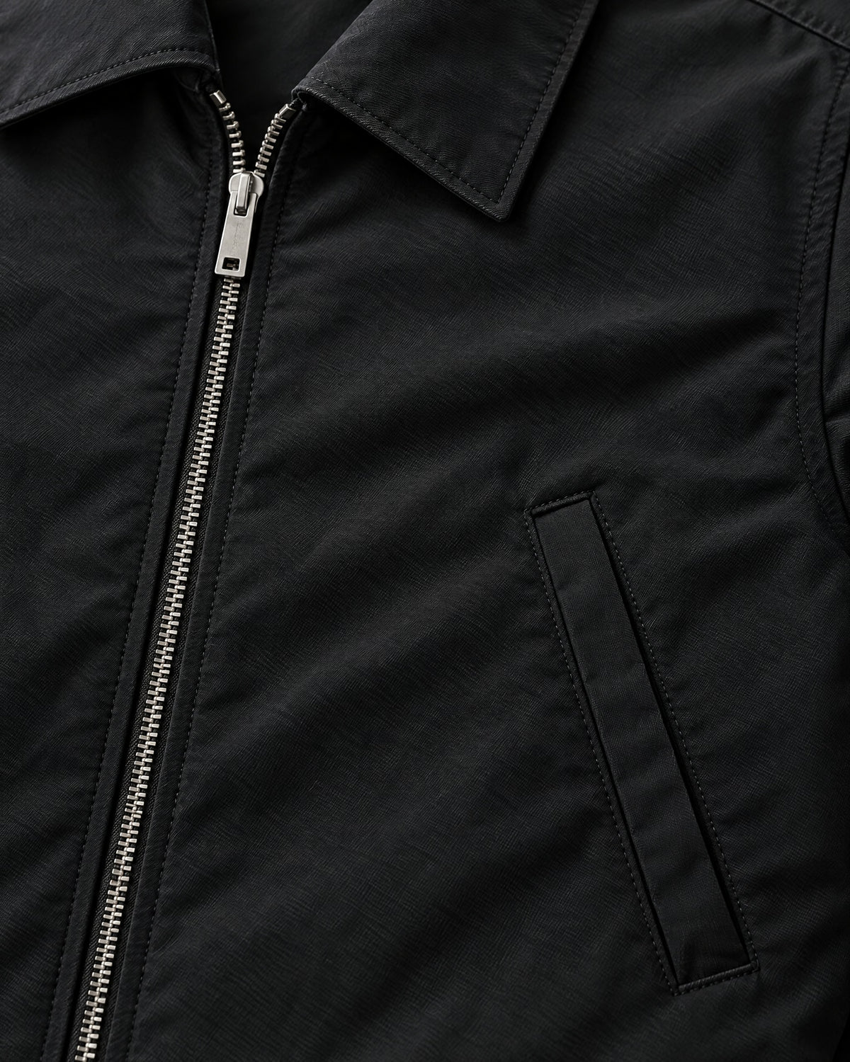 Romimi Slim Tech Suit in Black, fabric close-up