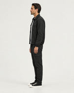 Romimi Tech Cargo Set in Black, side view, worn