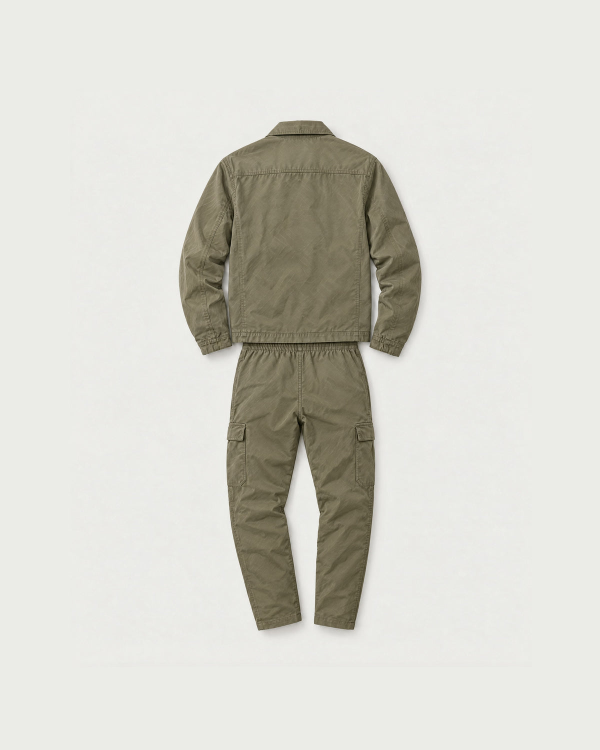 Romimi Tech Cargo Set in Khaki, back view