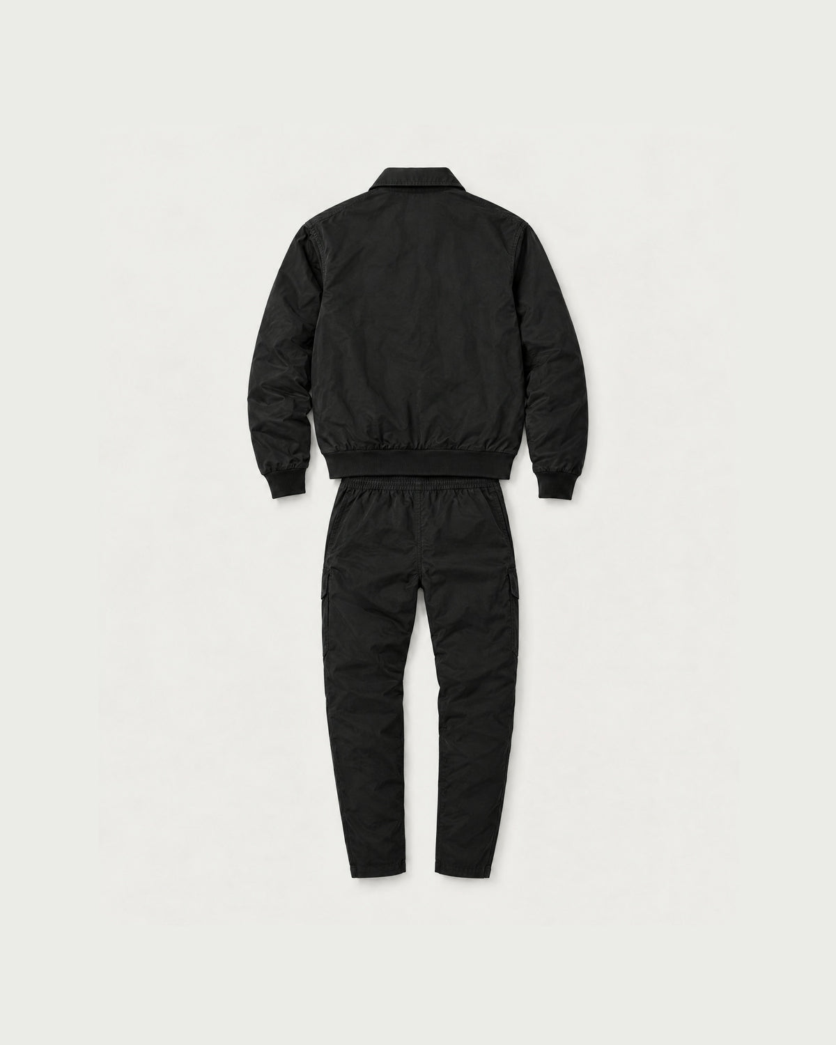 Romimi Tech Tracksuit in Black, back view