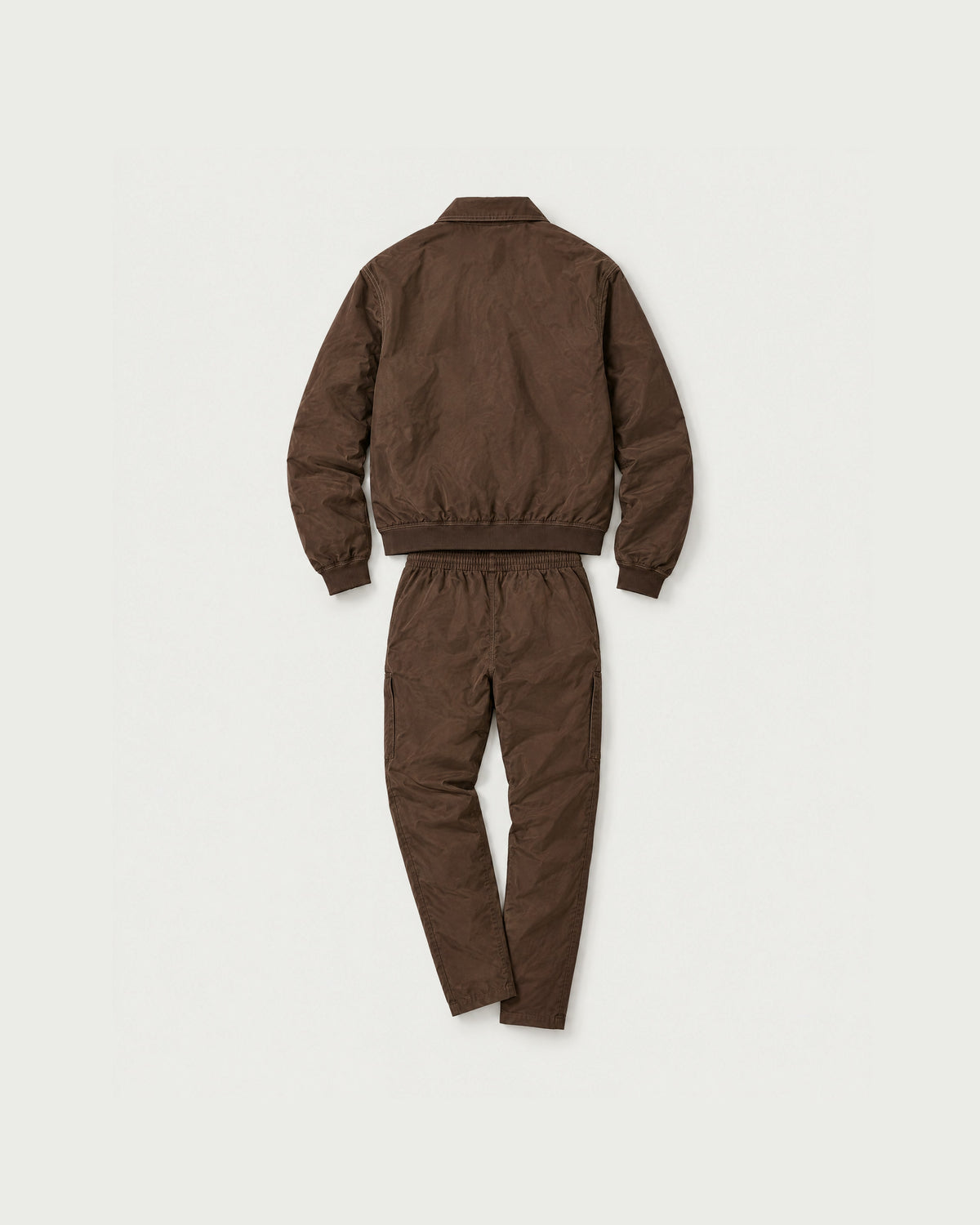 Romimi Tech Tracksuit in Brown, back view