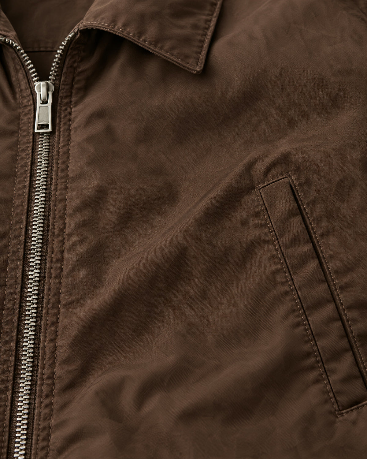 Romimi Tech Tracksuit in Brown, fabric close-up