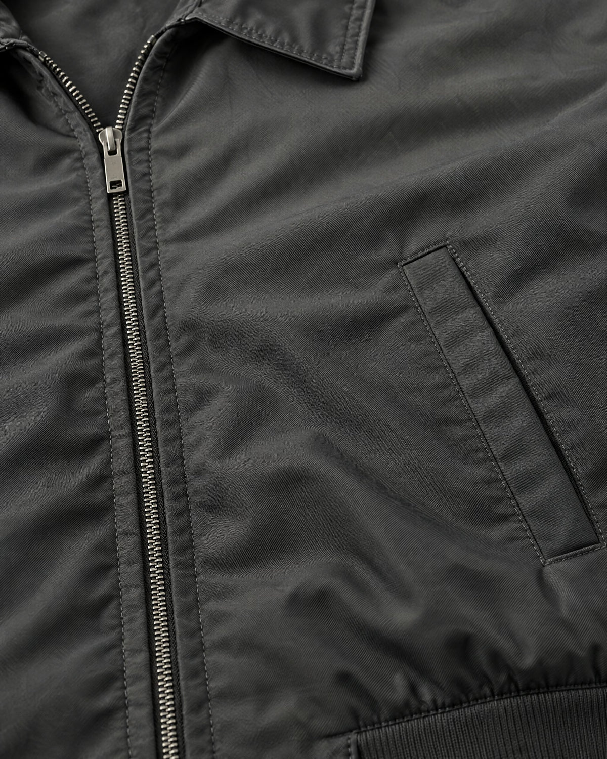 Romimi Tech Tracksuit in Charcoal, fabric close-up