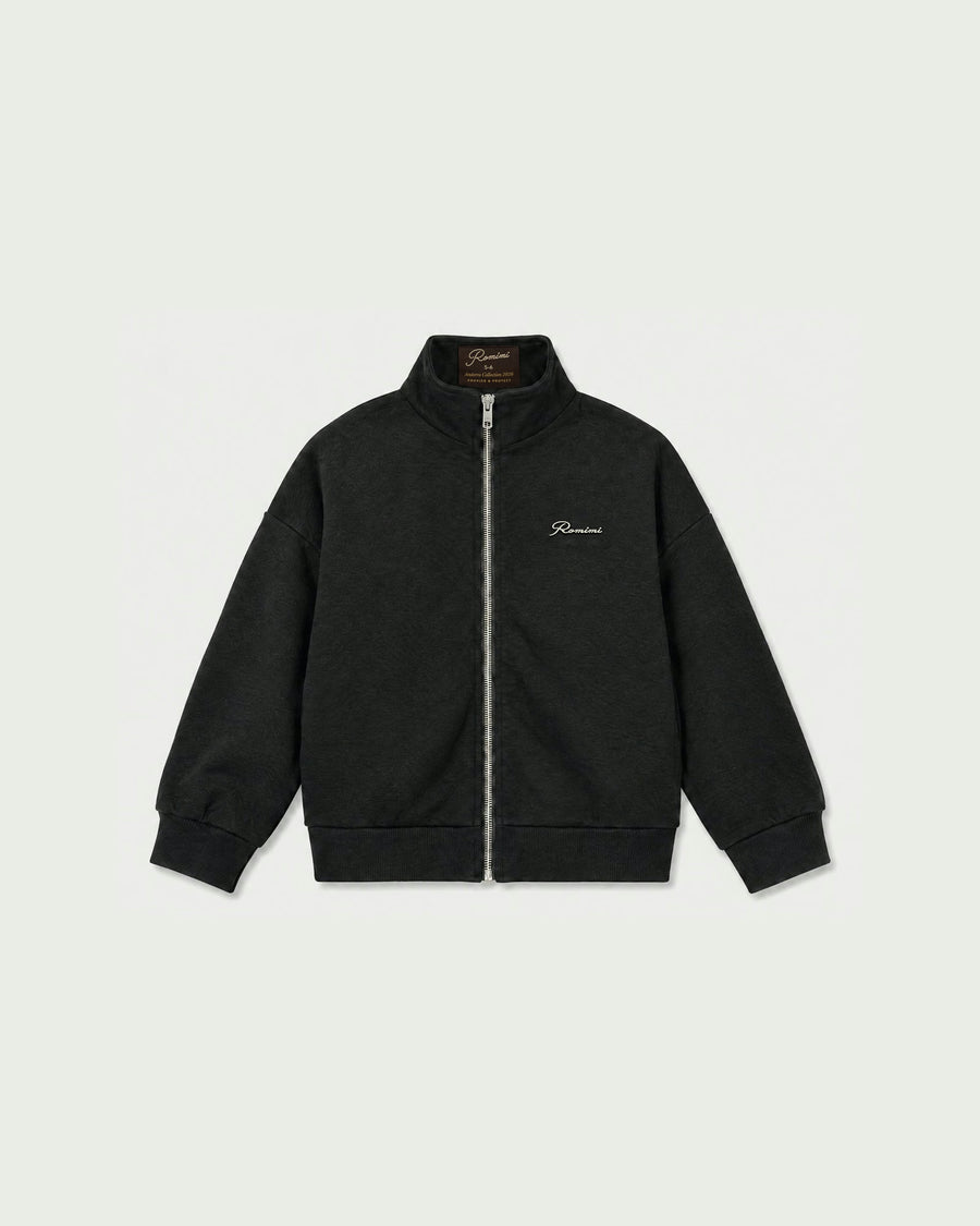 Romimi Tracksuit Jacket - Black for kids, front view