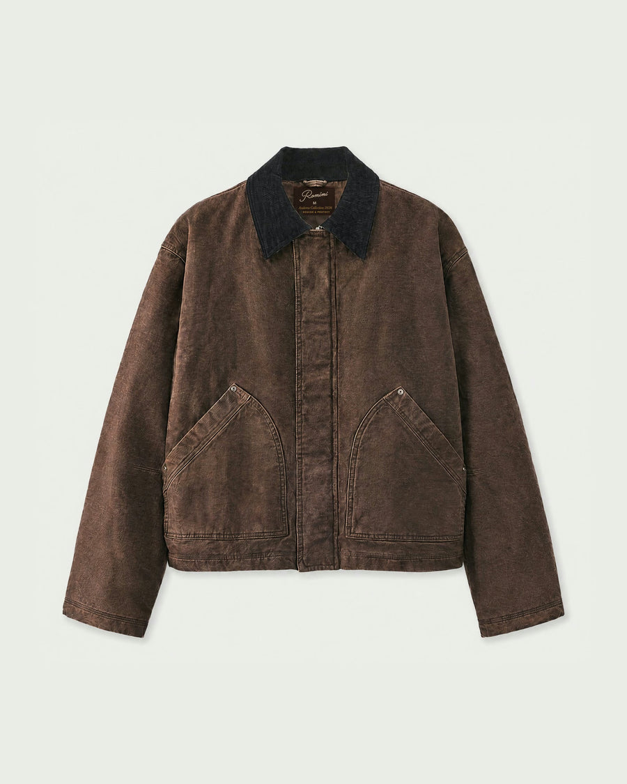 Romimi Trucker Jacket - Chocolat, front view
