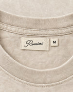 Romimi Washed Heavy Tee in Apricot, label close-up