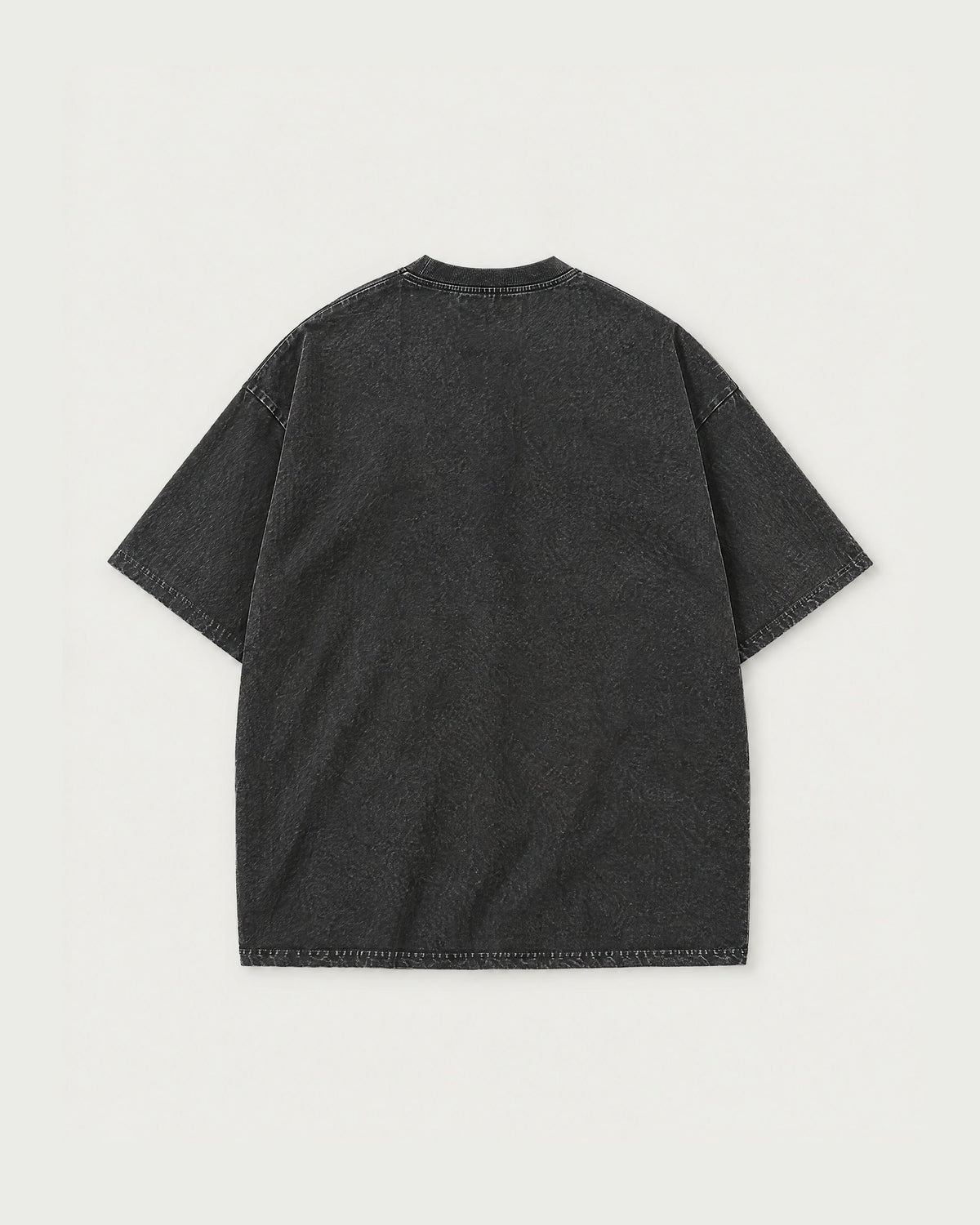 Romimi Washed Heavy Tee in Black, back view