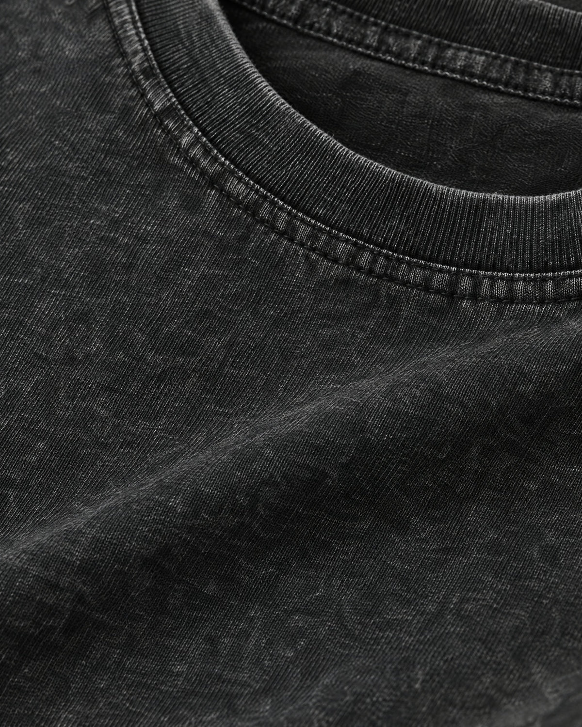 Romimi Washed Heavy Tee in Black, fabric close-up