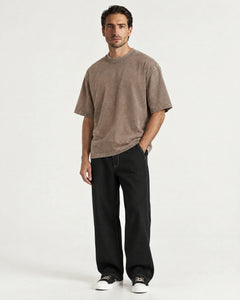 Washed Heavy Tee - Brown - Adult