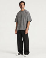 Romimi Washed Heavy Tee in Grey, worn