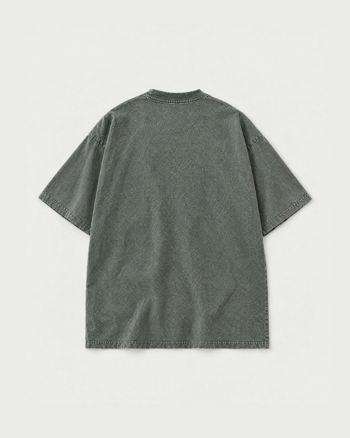 Romimi Washed Heavy Tee in Khaki, back view