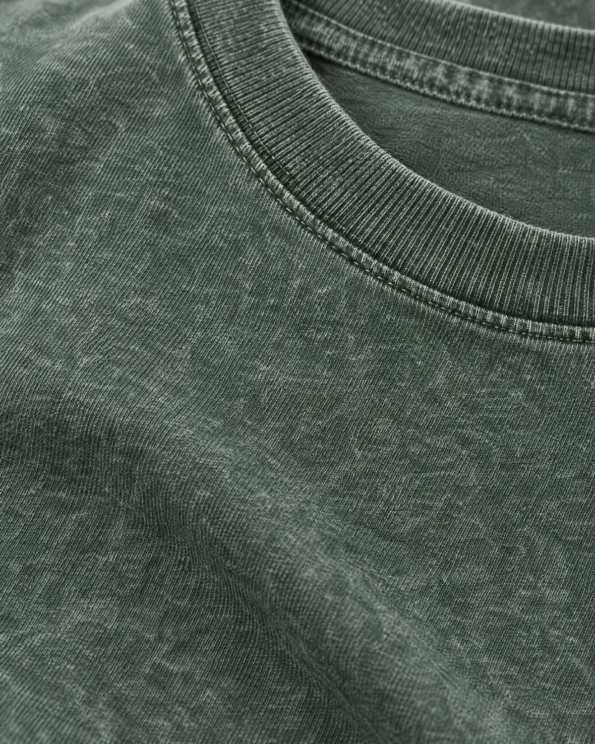 Romimi Washed Heavy Tee in Khaki, fabric close-up