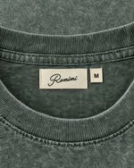 Romimi Washed Heavy Tee in Khaki, label close-up