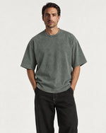 Romimi Washed Heavy Tee in Khaki, worn