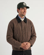 Man wearing the wool baseball cap in dark olive