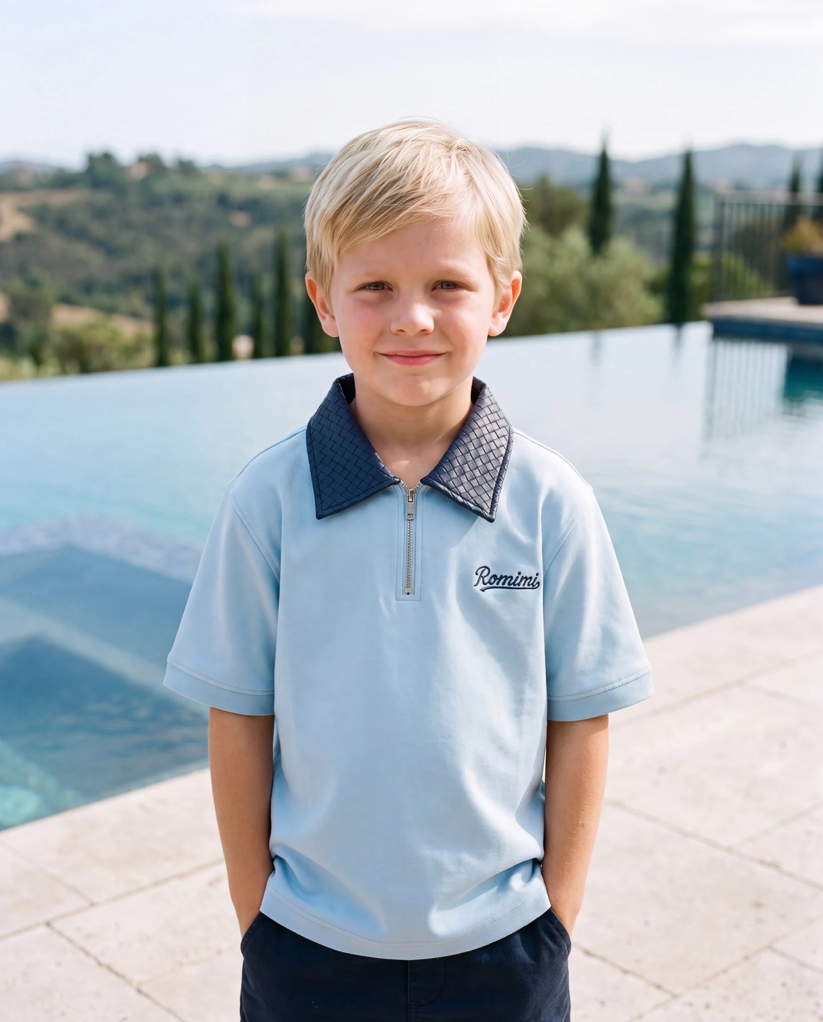 ROMIMI Adam Sport Polo sky blue — boy